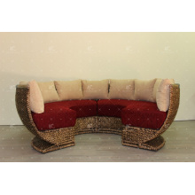 Conjunto de sofá de hidromassagem de hidromassagem de design exclusivos de moda moderna para sala de estar interior Mobília de vime natural